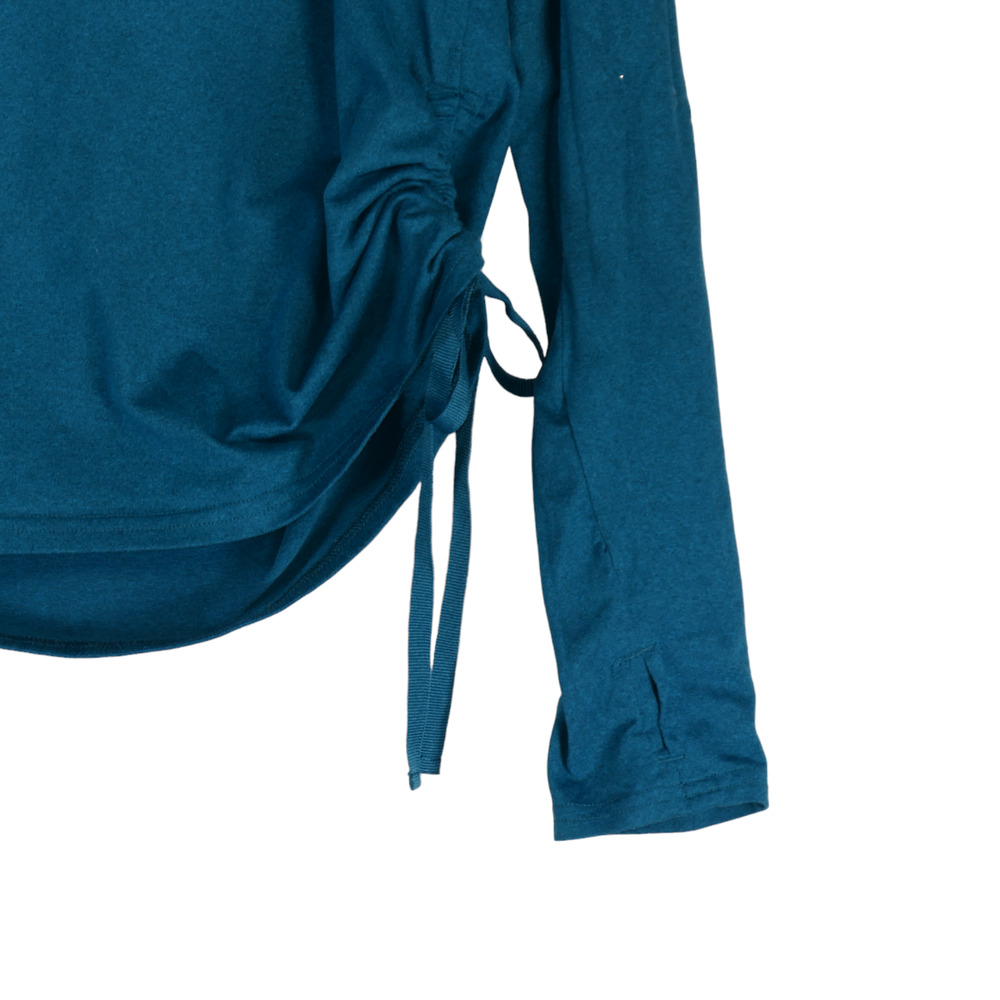 Magellan Fish Gear Performance Top Women Large Teal Hooded Ruched Athleisured r - Picture 2 of 7